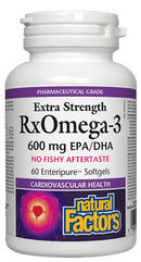 Natural Factors RxOmega-3 Extra Strength 600 mg EPA/DHA Softgels Image 2