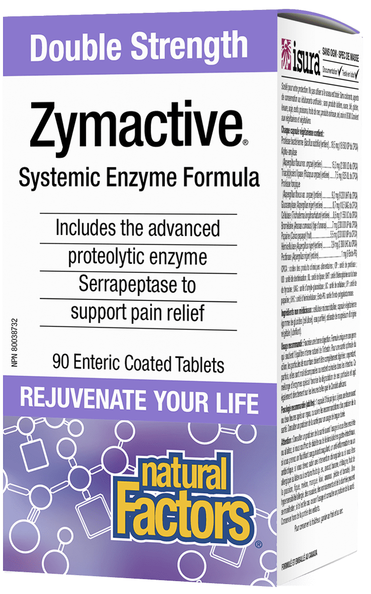 Natural Factors Zymactive Double Strength 90 Tablets Image 1