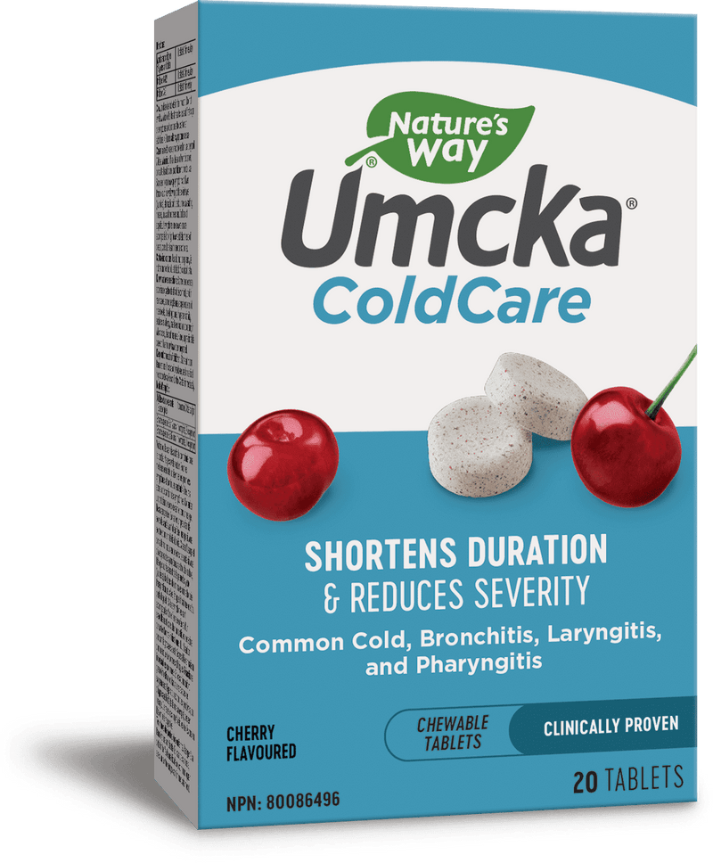Nature's Way Umcka ColdCare - Cherry 20 Chewable Tablets Image 1