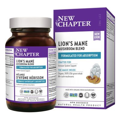 New Chapter Lion's Mane Mushroom Blend 72 Capsules Image 1