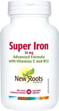 New Roots Super Iron 15 mg 90 VCaps Image 1