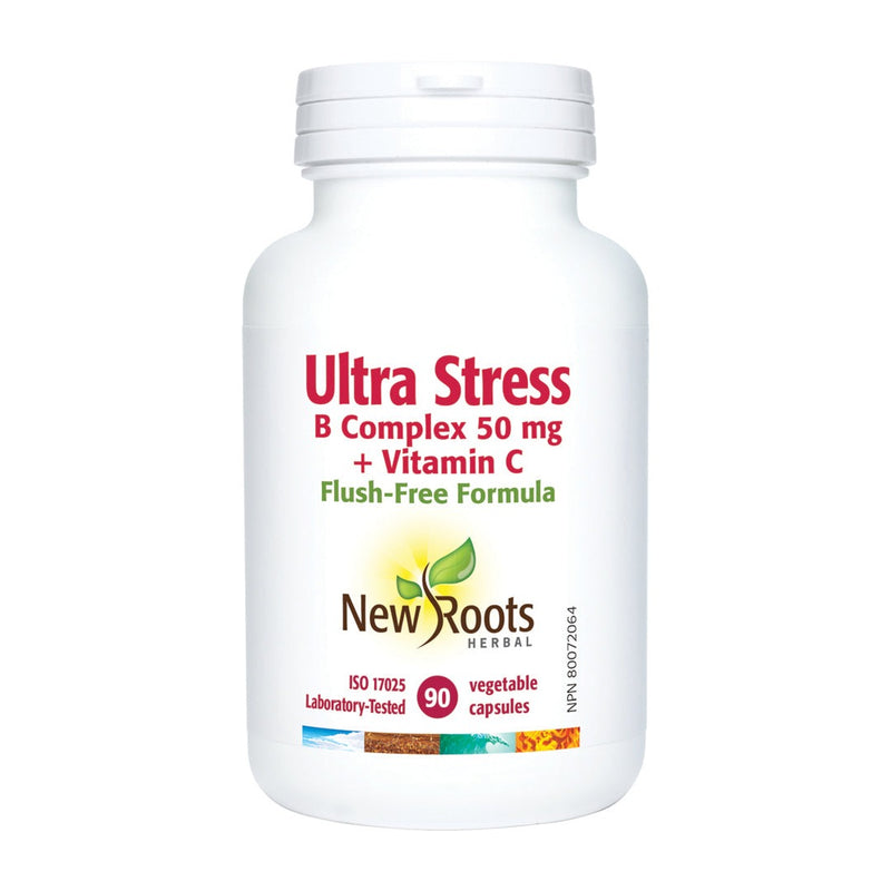 New Roots Ultra Stress B Complex 50 mg + Vitamin C VCaps Image 2
