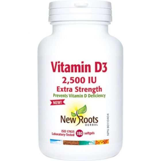 New Roots Vitamin D3 2500 IU Extra Strength Softgels Image 4