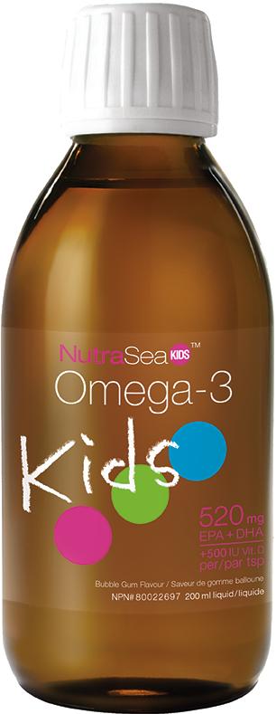 NutraSea Kids Omega-3 520 mg - Bubble Gum 200 mL Image 1