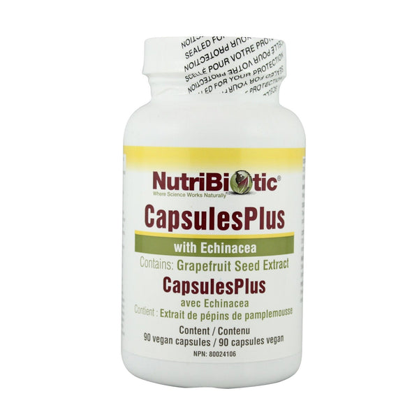 Nutribiotic CapsulesPlus with Echinacea & Grapefruit Seed Extract 90 VCaps Image 1