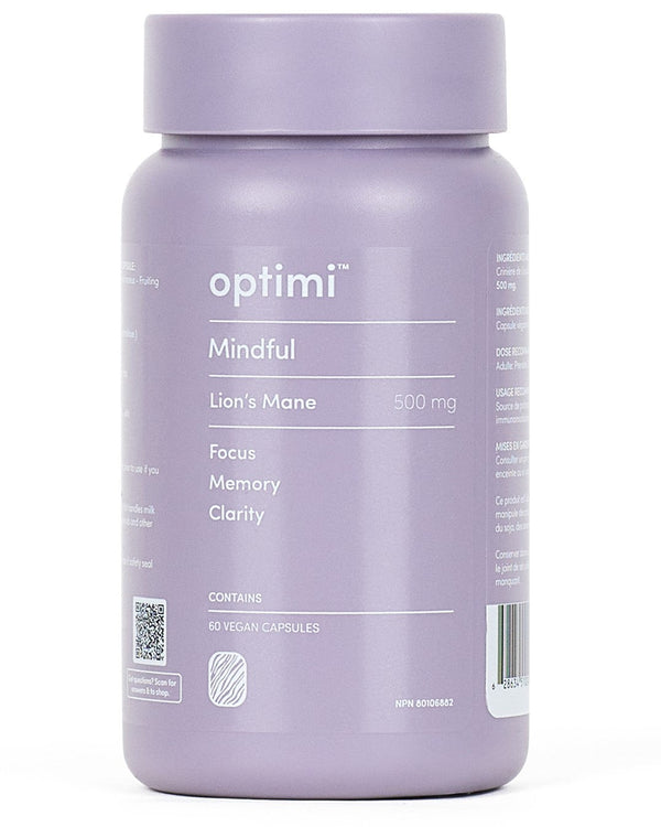 Optimi Mindful Lion's Mane 500 mg 60 VCaps Image 1