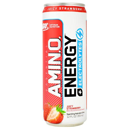 Optimum Nutrition Essential Amino Energy + Electrolytes - Juicy Strawberry 355 mL Image 1