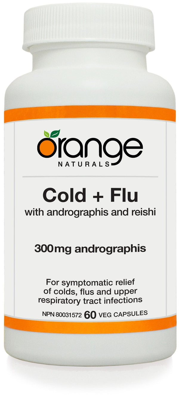 Orange Naturals Cold+Flu with Andrographis 300 mg and Reishi 60 VCaps Image 1