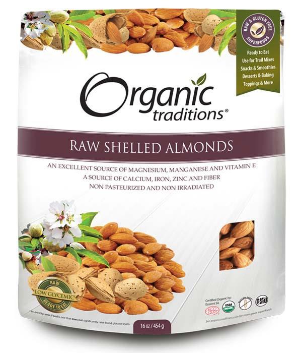 Organic Traditions Raw Shelled Almonds Image 2