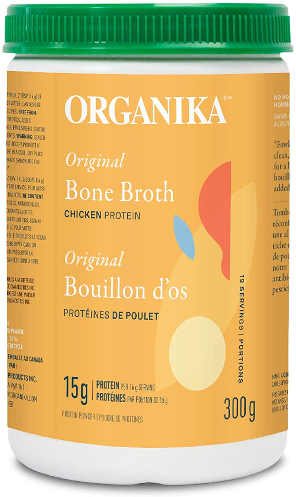 Organika Bone Broth Chicken Protein Powder - Original 300 g Image 1