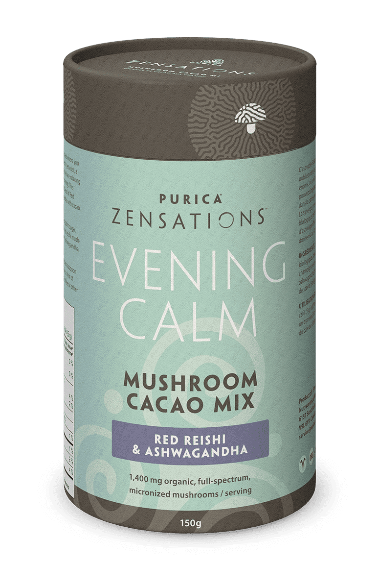 Purica Zensations Evening Calm - Red Reishi Mushroom & Ashwagandha Cacao Drink Mix 150 g Image 2