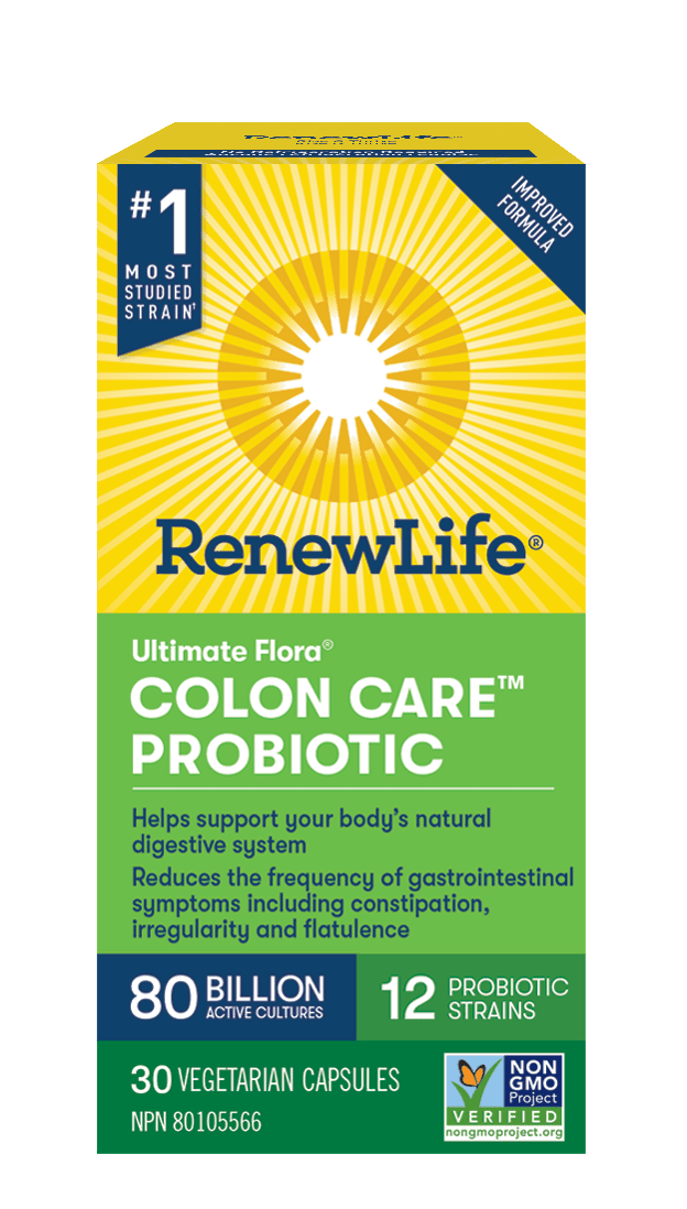 Renew Life Ultimate Flora Colon Care Probiotic 80 Billion - Shelf Stable 30 VCaps Image 1