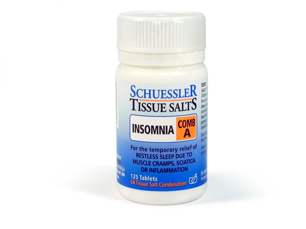 Schuessler Tissue Salts Comb A Insomnia 125 Tablets Image 1