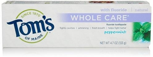 Tom's of Maine Whole Care Natural Toothpaste - Peppermint 85 mL Image 2