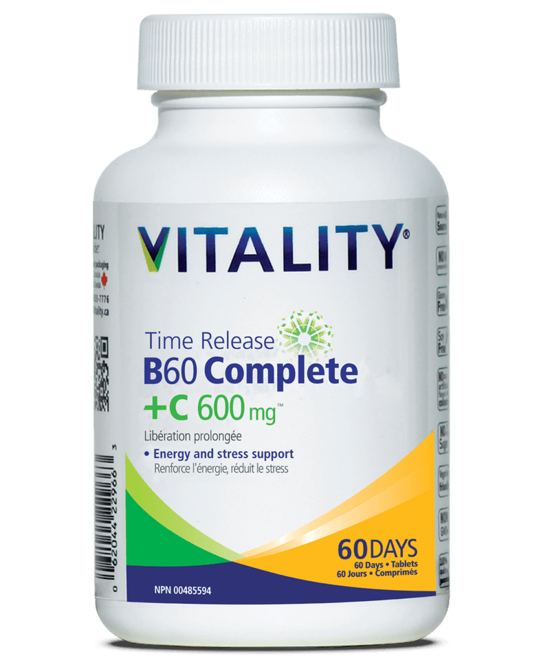 Vitality Time Release B60 Complete + C 600 mg Tablets Image 2