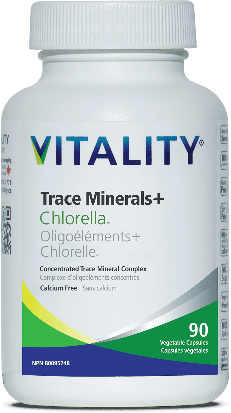 Vitality Trace Minerals + Organic Chlorella Capsules Image 2
