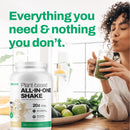 Vitasave All-In-One Shake in Vanilla Flavor: A 716g vegan shake with the perfect blend of greens, enzymes, probiotics, and 20g of protein to promote a healthy lifestyle.