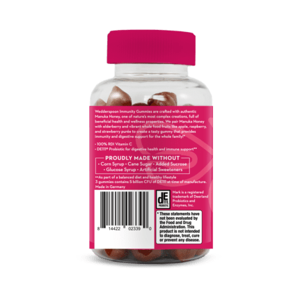 Wedderspoon Manuka Honey Immunity - Berry 90 Gummies Image 3
