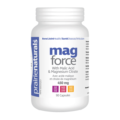 Prairie Naturals Mag-Force with Malic Acid & Magnesium Citrate 450 mg (Capsules)