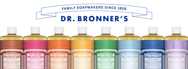 Dr. Bronner's Castile Soap dilution cheat sheet for multipurpose household cleaning