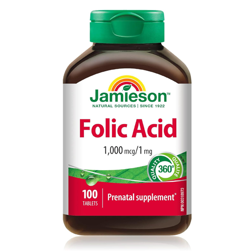 Jamieson Folic Acid 1000 mcg (100 Tablets)