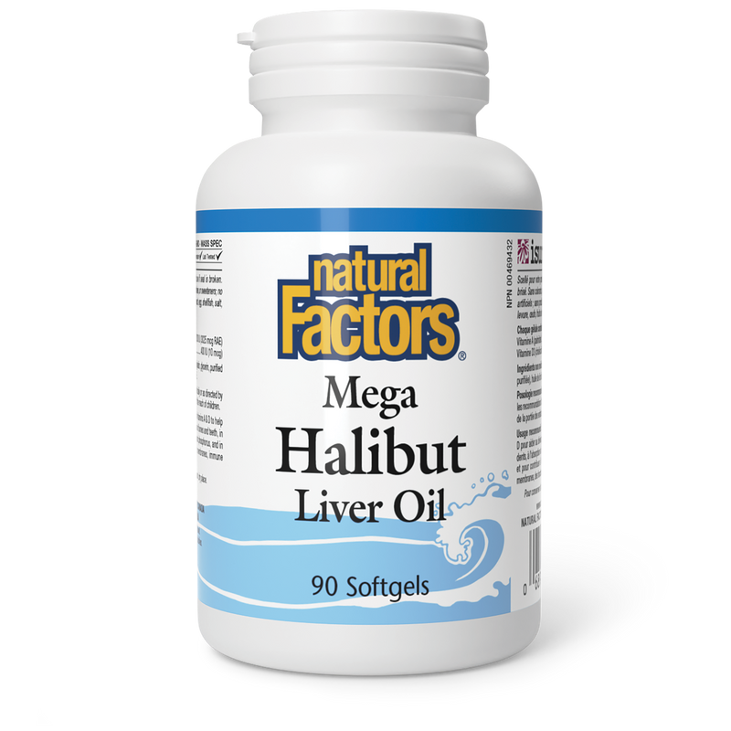 Natural Factors Mega Halibut Liver Oil (Softgels)