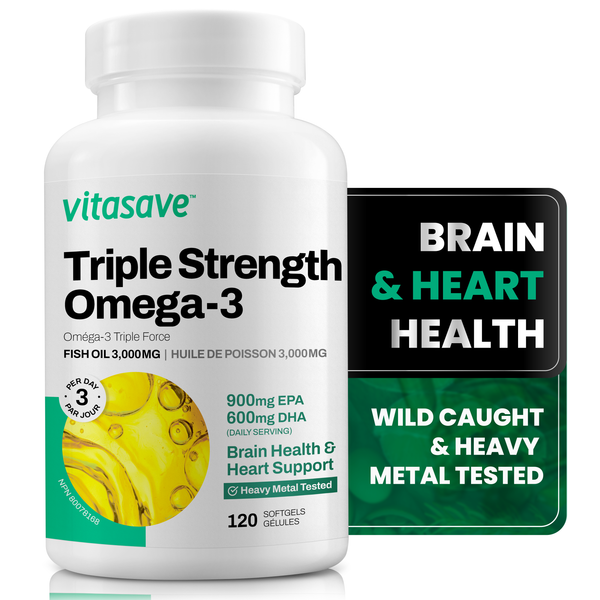 Vitasave Omega-3 Triple Strength (120 Softgels)