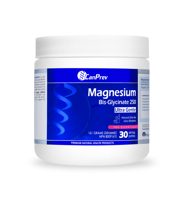 CanPrev Magnesium Bis-Glycinate 250 Ultra Gentle - Juicy Blueberry (161 g)