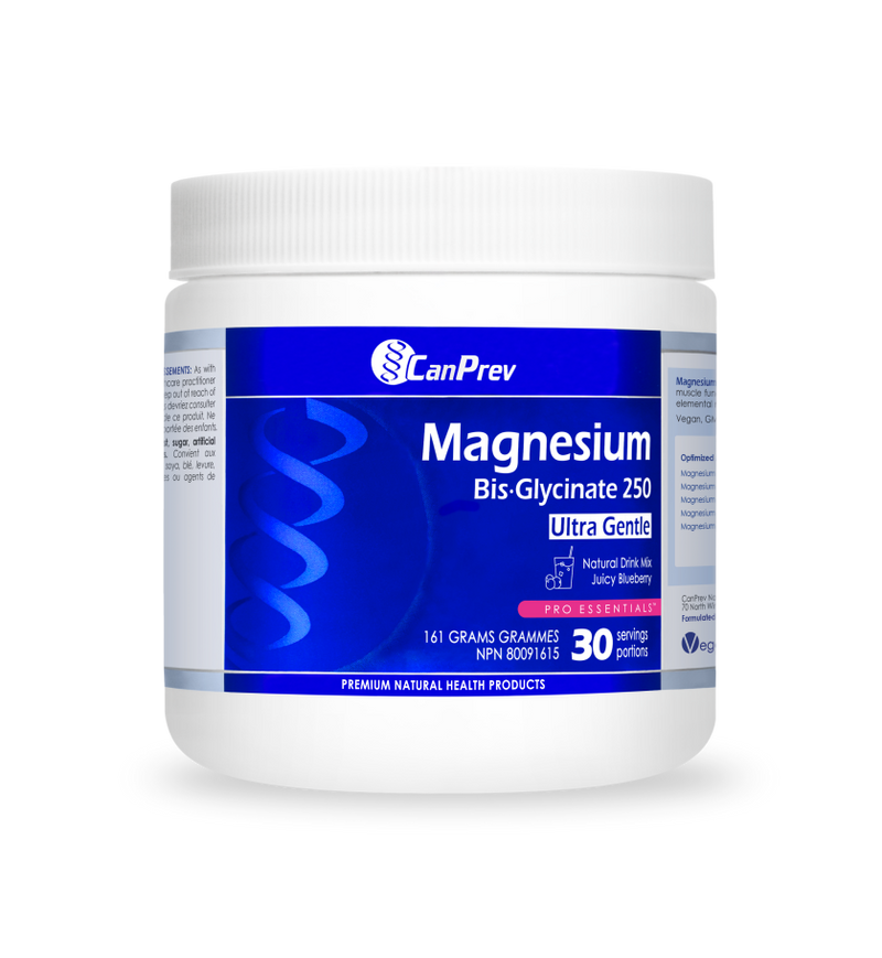CanPrev Magnesium Bis-Glycinate 250 Ultra Gentle - Juicy Blueberry (161 g)