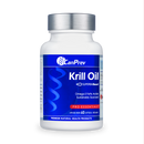 A bottle of Canprev Krill Oil with 60 softgels, labeled as a source of Omega-3 fatty acids.