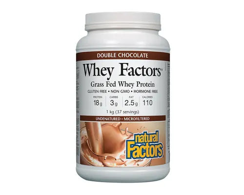 Natural Factors Whey Factors Protein - Double Chocolate (1 kg)