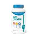 A bottle of Progressive OmegEssential High Potency Fish Oil softgels with 120 servings.