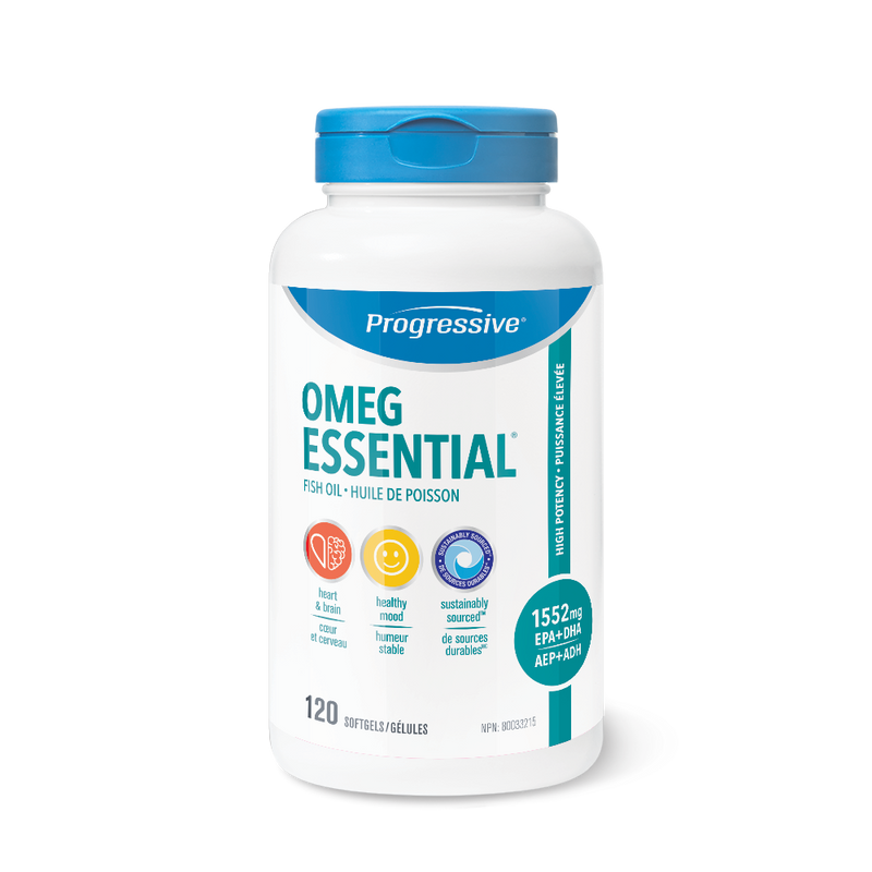 Progressive OmegEssential Fish Oil High Potency 1552 mg (120 Softgels)