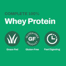 Premium grass-fed whey protein chocolate flavor from Vitasave Canada