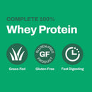 "Vitasave 832g Vanilla Bean Whey Protein, sourced from grass-fed cows for premium quality."