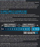 Top-down view of 500g EFX Sports Kre-Alkalyn EFX Creatine tub with clearly visible product branding and flavor.