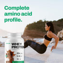 Chocolate whey protein powder for muscle recovery and strength