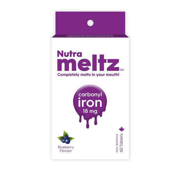 Nutrameltz Carbonyl Iron 18 mg - Blueberry (60 Tablets)