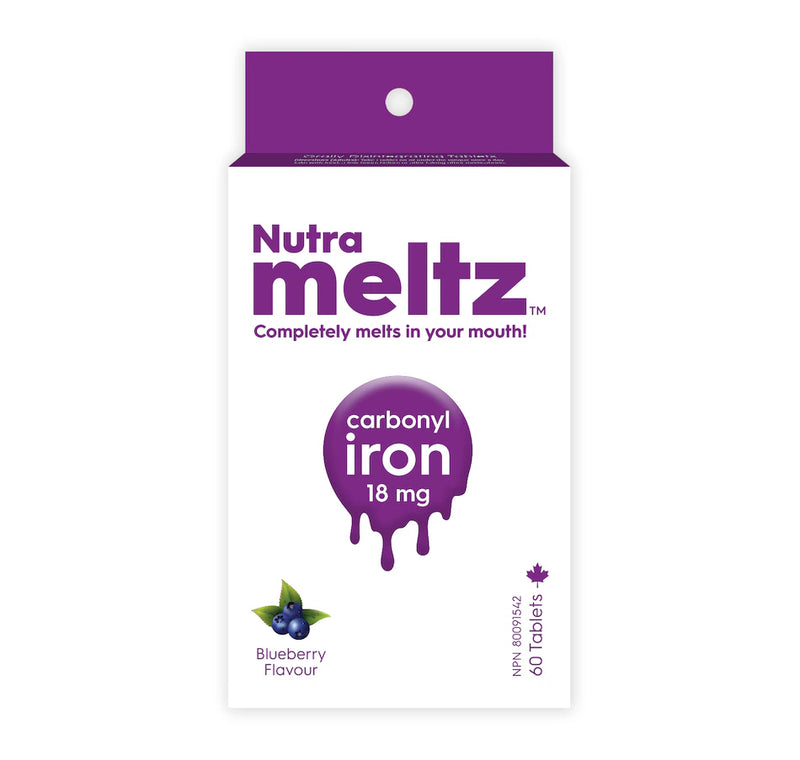 Nutrameltz Carbonyl Iron 18 mg - Blueberry (60 Tablets)