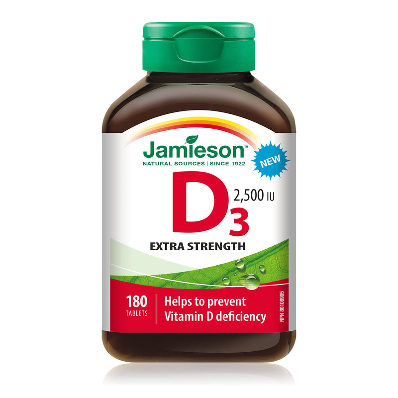 Jamieson Vitamin D3 2500 IU Extra Strength (180 Tablets)