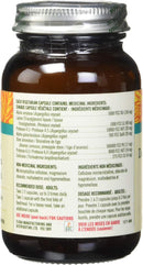 Angled product shot – Three-quarter angled image highlighting the curved glass, label typography, and capsule quantity, giving perspective on the bottle’s size.