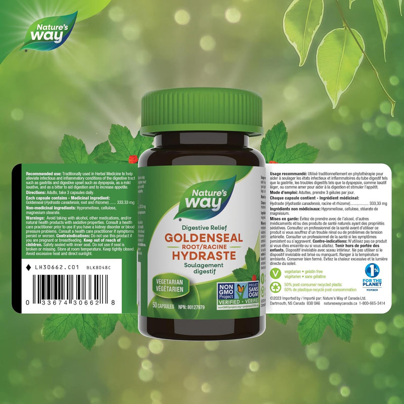 Nature's Way Goldenseal Root 333.33 mg (50 Capsules)