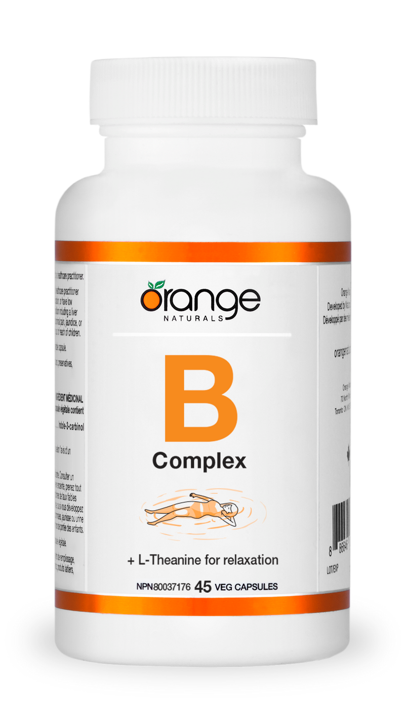 Orange Naturals B-Complex with L-Theanine (45 VCaps)