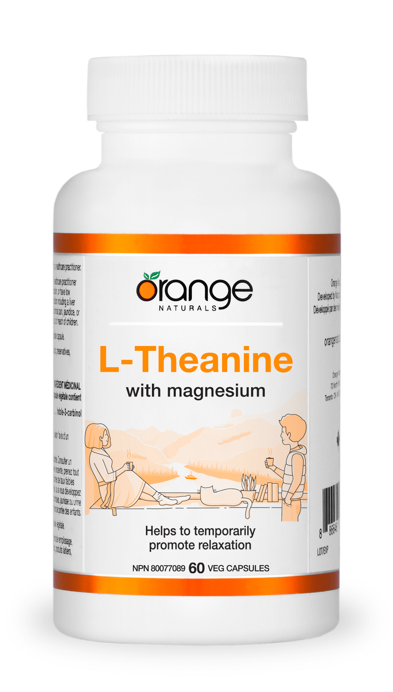 Orange Naturals L-Theanine 250 mg with Magnesium (60 VCaps)