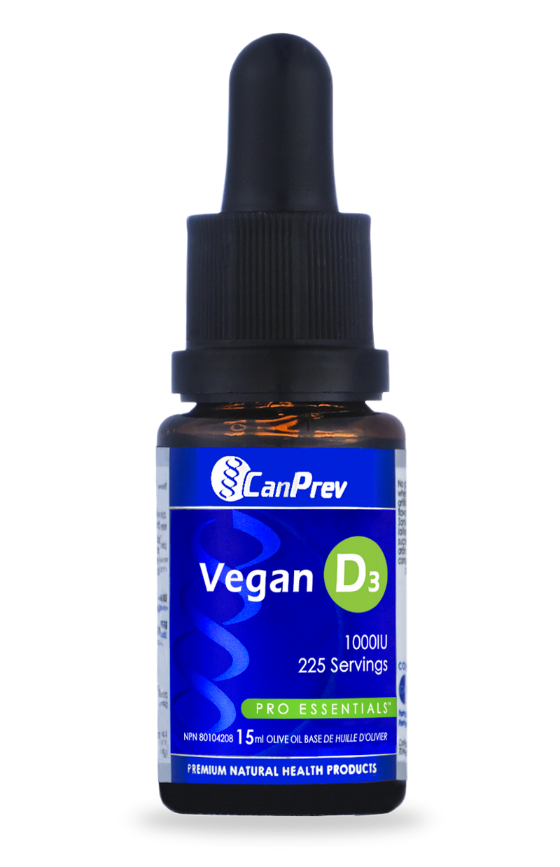 CanPrev Vitamin D3 Vegan 1000 IU Drops (15 mL)