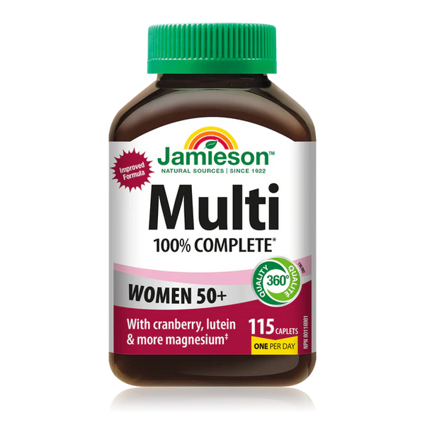 Jamieson 100% Complete Multivitamin for Women 50+ (115 Caplets)