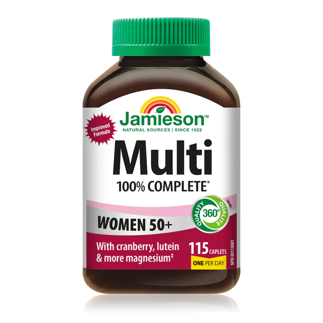 Jamieson 100% Complete Multivitamin for Women 50+ (115 Caplets)