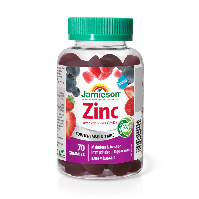 Jamieson - Zinc - Mixed Berry (70 Gummies)