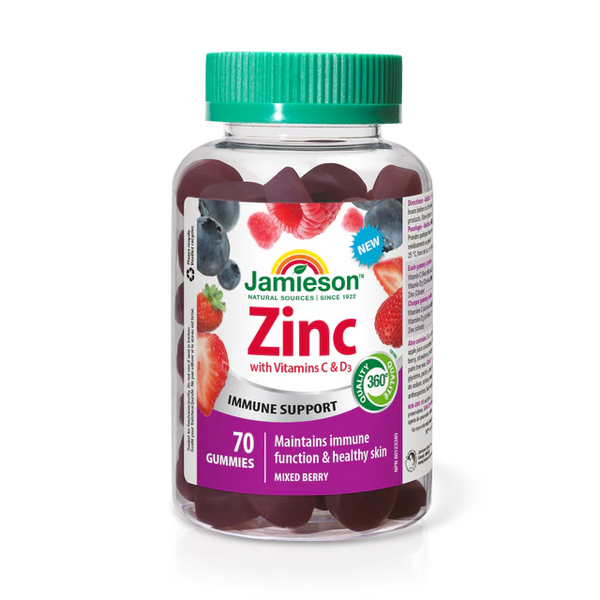 Jamieson - Zinc - Mixed Berry (70 Gummies)