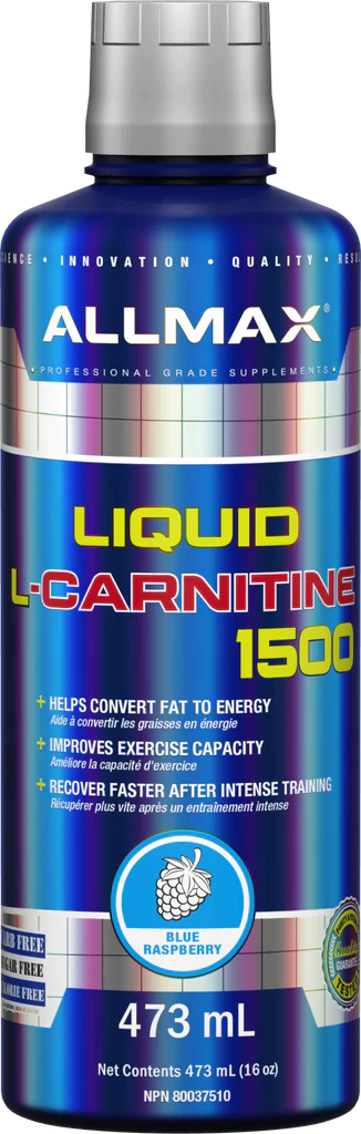 ALLMAX Liquid L-Carnitine 1500 - Blue Raspberry (473 mL) [Clearance]